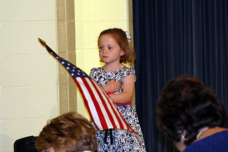 Leading the Pledge of Alligiance